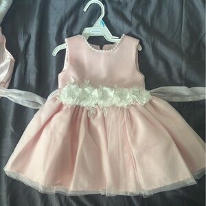 Jessica Simpson Kids Pink Sleeveless Dress with Floral Accents